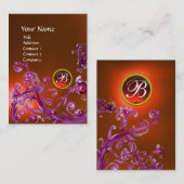 MAGIC BERRIES MONOGRAM GEM topaz orange rot Visitenkarte (Vorne/Hinten)