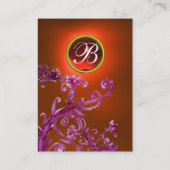 MAGIC BERRIES MONOGRAM GEM topaz orange rot Visitenkarte (Rückseite)