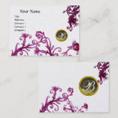 MAGIC BERRIES MONOGRAM, Graues Agate Gold Visitenkarte (Vorne/Hinten)