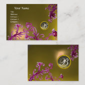 MAGIC BERRIES MONOGRAM, Graues Agate topaz gelb Visitenkarte (Vorne/Hinten)