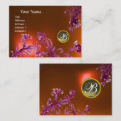 MAGIC BERRIES MONOGRAM, Graues Agate topaz orange Visitenkarte (Vorne/Hinten)