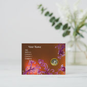 MAGIC BERRIES MONOGRAM, Graues Agate topaz orange Visitenkarte (Stehend Vorderseite)