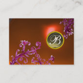 MAGIC BERRIES MONOGRAM, Graues Agate topaz orange Visitenkarte (Rückseite)