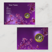 MAGIC BERRIES MONOGRAM, Gray Agate Amethyst lila Visitenkarte (Vorne/Hinten)