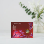 MAGIC BERRIES MONOGRAM, Gray Agate ruby rot Visitenkarte (Stehend Vorderseite)