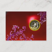 MAGIC BERRIES MONOGRAM, Gray Agate ruby rot Visitenkarte (Rückseite)