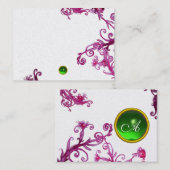 MAGIC BERRIES MONOGRAM Green Gem Silver Platinum Visitenkarte (Vorne/Hinten)