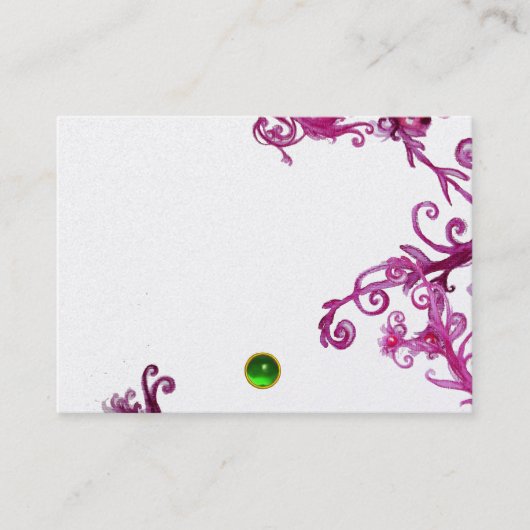 MAGIC BERRIES MONOGRAM Green Gem Silver Platinum Visitenkarte (Vorderseite)