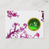 MAGIC BERRIES MONOGRAM Green Gem Silver Platinum Visitenkarte (Rückseite)