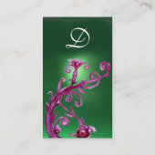 MAGIC BERRIES MONOGRAM grün Visitenkarte (Rückseite)