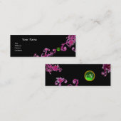 MAGIC BERRIES MONOGRAM lila-rosa-grün Mini Visitenkarte (Vorne/Hinten)