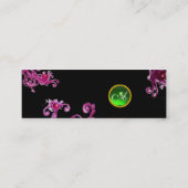 MAGIC BERRIES MONOGRAM lila-rosa-grün Mini Visitenkarte (Rückseite)