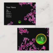 MAGIC BERRIES MONOGRAM lila-rosa-grün Visitenkarte (Vorne/Hinten)