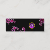 MAGIC BERRIES MONOGRAM lila rosa lila Mini Visitenkarte (Rückseite)