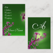 MAGIC BERRIES MONOGRAM lila Rotes Grün Visitenkarte (Vorne/Hinten)