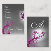 MAGIC BERRIES MONOGRAM lila Visitenkarte (Vorne/Hinten)