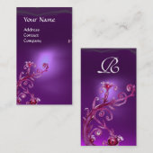 MAGIC BERRIES MONOGRAM lila Visitenkarte (Vorne/Hinten)