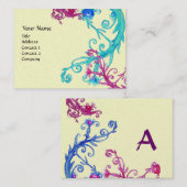 MAGIC BERRIES MONOGRAM, metallisches Gold wirbeln Visitenkarte (Vorne/Hinten)