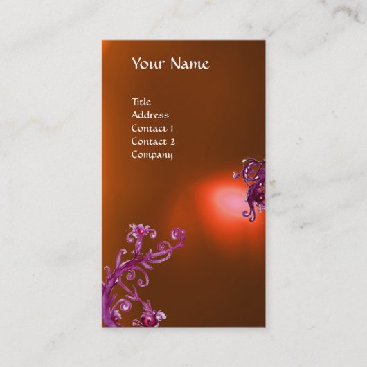 MAGIC BERRIES MONOGRAM Orange Visitenkarte (Vorderseite)