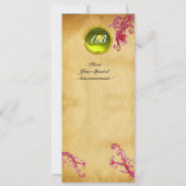 MAGIC BERRIES MONOGRAM Pergament Gelb Einladung (Rückseite)