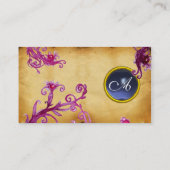 MAGIC BERRIES MONOGRAM Perlblauer Pergament Visitenkarte (Rückseite)