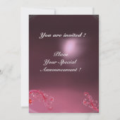 MAGIC BERRIES, MONOGRAM pnk amethyst rot Einladung (Rückseite)