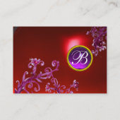 MAGIC BERRIES MONOGRAM, rubinrot lila Visitenkarte (Rückseite)