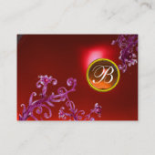 MAGIC BERRIES MONOGRAM, rubinrot orange Visitenkarte (Rückseite)