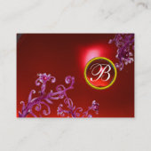 MAGIC BERRIES MONOGRAM, rubinrot Visitenkarte (Rückseite)
