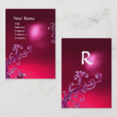 MAGIC BERRIES MONOGRAM ruby pink Visitenkarte (Vorne/Hinten)