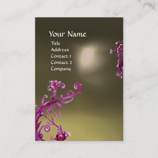 MAGIC BERRIES MONOGRAM ruby Visitenkarte (Vorderseite)