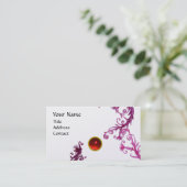 MAGIC BERRIES MONOGRAM Swirl Edelgold Rot Visitenkarte (Stehend Vorderseite)