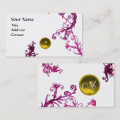 MAGIC BERRIES MONOGRAM-Swirl-Gelb Visitenkarte (Vorne/Hinten)