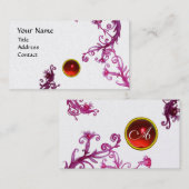 MAGIC BERRIES MONOGRAM Swirl rotes Platin Visitenkarte (Vorne/Hinten)