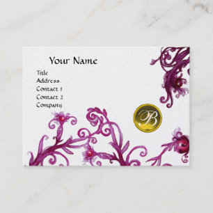 MAGIC BERRIES MONOGRAM, topas gelb platin Visitenkarte