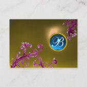MAGIC BERRIES MONOGRAM, Topaz, gelb, blau Visitenkarte (Rückseite)