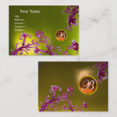 MAGIC BERRIES MONOGRAM, Topaz, gelb orange Visitenkarte (Vorne/Hinten)