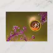 MAGIC BERRIES MONOGRAM, Topaz, gelb orange Visitenkarte (Rückseite)