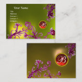 MAGIC BERRIES MONOGRAM, Topaz, gelb, rubinrot Visitenkarte (Vorne/Hinten)