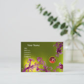 MAGIC BERRIES MONOGRAM, Topaz, gelb, rubinrot Visitenkarte (Stehend Vorderseite)