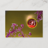 MAGIC BERRIES MONOGRAM, Topaz, gelb, rubinrot Visitenkarte (Rückseite)