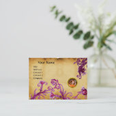 MAGIC BERRIES MONOGRAM, Topaz-Orangenparchment Visitenkarte (Stehend Vorderseite)