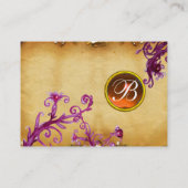 MAGIC BERRIES MONOGRAM, Topaz-Orangenparchment Visitenkarte (Rückseite)