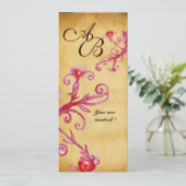 MAGIC BERRIES MONOGRAM Wachs Siegel Perchment Einladung (Stehend Vorderseite)