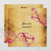 MAGIC BERRIES MONOGRAM Wachs Siegel Perchment Einladung (Vorne/Hinten)