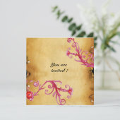 MAGIC BERRIES MONOGRAM Wachs Siegel Perchment Einladung (Stehend Vorderseite)