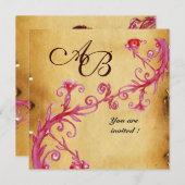 MAGIC BERRIES MONOGRAM Wachs Siegel Perchment Einladung (Vorne/Hinten)