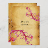 MAGIC BERRIES MONOGRAM Wachs Siegel Perchment Einladung (Vorne/Hinten)