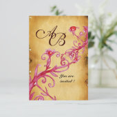 MAGIC BERRIES MONOGRAM Wachs Siegel Perchment uAwg Einladung (Stehend Vorderseite)