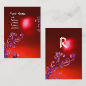 MAGIC BERRIES MONOGRAMM lila Swirl Visitenkarte (Vorne/Hinten)